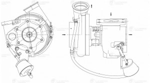 Турбокомпрессор S410G (14879700015 A0090969299) LUZAR КамАЗ-5490 LAT 0789 LUZAR