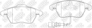 Колодки тормозные VW Passat (05-) SKODA Octavia (04-) передние (4шт.) NIBK PN0348W NIBK