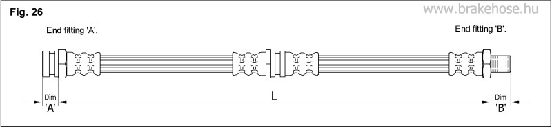 Шланг тормозной передний FT5201 FT5201 K K