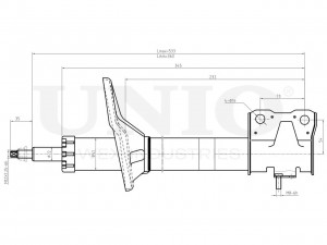 Амортизатор газовый передней подвески SAB-10629 UNIO