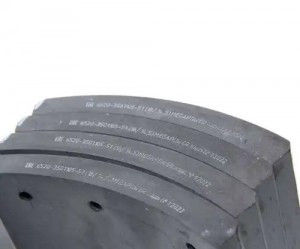 Накладка тормозной колодки КАМАЗ-6520,6560 (13-) сверленая расточен. компл. 8шт. 35033011 MEGA POWER