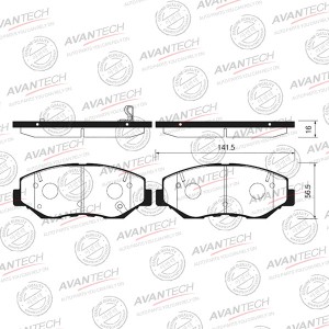 Колодки тормозные дисковые Avantech передние AV747 AVANTECH