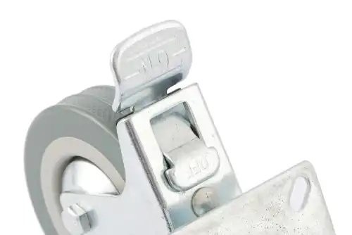 Колесо для тележки d=75мм 50кг платф. поворотное с тормозом резина серый СИБРТЕХ 68720 SIBRTEC