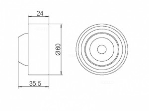 Ролик приводного ремня Mitsubishi Grandis, Outlander I, Galant 2.4i (03-) GT6048 GT60480 GMB