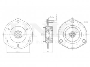Опора амортизатора передняя RMP-13112 UNIO