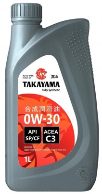 Takayama 0W30 (1L) масло моторное! синт.\ API SP/CF, ACEA C3, MB 229.51, GM Dexo 322789 TAKAYAMA