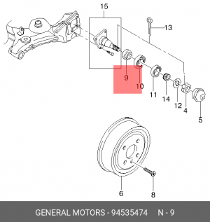 Сальник DAEWOO Nexia (95-) ступицы задней внутренний OE 94535474 GENERAL MOTORS