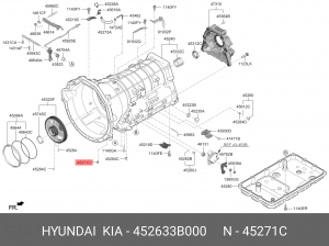 уплотнительное кольцо КПП!\ Hyundai 452633B000 HYUNDAI