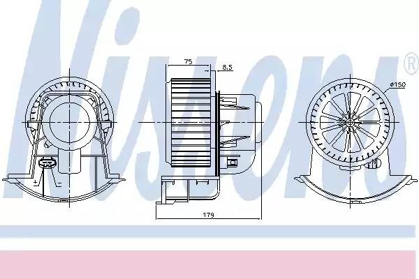 Вентилятор салона VW TRANSPORTER V +AC 87271 87271 NISSENS