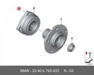 болт ступицы! M12x1.5x35 Trox\ BMW E60/E61/E64/F07/F10/F11/F18 33 40 6 765 432 BMW