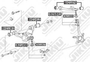 Пыльник опоры шаровой TOYOTA LAND CRUISER PRADO 120/150 CB21007 CB21007 JIKIU