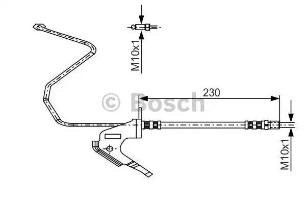 Шланг тормозной OPEL Astra (04-) задний BOSCH 1 987 481 161 BOSCH