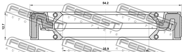 Сальник привода TOYOTA Caldina (97-07) правого FEBEST 95QAY-37541313C FEBEST