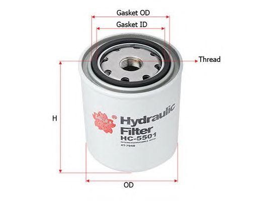 Фильтр гидравлический Caterpillar HC5501 HC5501 SAKURA