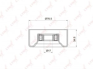 Ролик натяжного механизма / приводной подходит для HONDA Accord VII 2.0-2.4 03 / PB-5004 LYNXAUTO