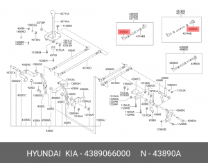 Наконечник HYUNDAI HD160,170,250,270,370,450,500,Universe,AeroQueen,County тяги  4389066000 HYUNDAI KIA