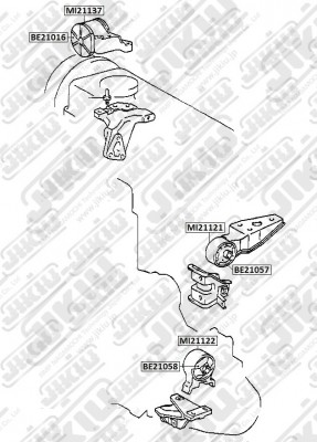 Опора двигателя левая TOYOTA STARLET 89-98 МКПП MI21122 MI21122 JIKIU