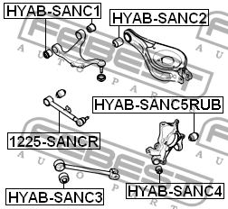 Сайлентблок HYAB-SANC5RUB HYAB-SANC5RUB FEBEST