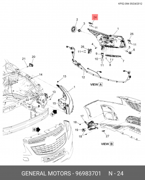Кронштейн CHEVROLET Cruze (09-) фары левой OE 96983701 GENERAL MOTORS