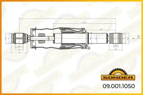 Амортизатор кабины IVECO о.н 500357351 — 2 года безусловной гарантии 090011050 SONDER
