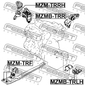 Опора двигателя правая (гидравл) FORD ESCAPE 01-12, MAVERICK 01-06 MZM-TRRH MZM-TRRH FEBEST