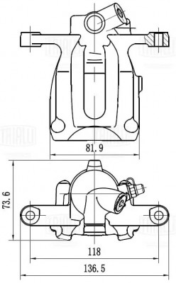 Суппорт торм. Mercedes A W169 (04-) зад. лев. d=30мм (CF 032012) CF032012 TRIALLI
