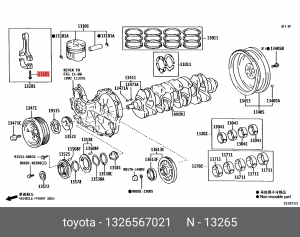 Болт шатуна 13265-67021 13265-67021 TOYOTA