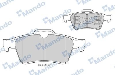 Колодки тормозные FORD Focus 2,3 задние (4шт.) MANDO MBF015221 MANDO