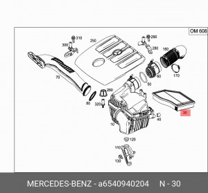 Элемент сменный фильтрующий  A6540940204 A6540940204 MERCEDES BENZ