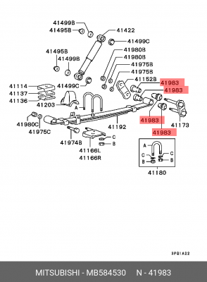 ВТУЛКА РЕССОРЫ RR НИЖНЯЯ P0 MB584530 MB584530 MITSUBISHI