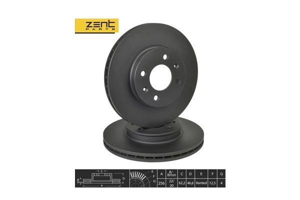 диск тормозной передний Z06260 ZENTPARTS