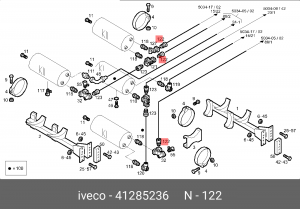 штуцер пневмосистемы!\IVECO 41285236 IVECO
