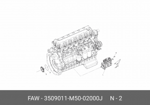 Кольцо воздушного копрессора J6 3310 E5 3509011M5002000J FAW