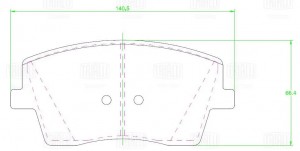 Колодки торм. для а/м Geely Tugella (20-) диск. перед. (керам.) (PF 4127CR) PRO PF 4127CR TRIALLI