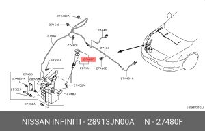 крышка бачка омывателя!\ Nissan 28913-JN00A NISSAN