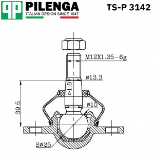 Опора шаровая ВАЗ 2108-2112, 1117-1119, 2170, 2190, 2192, 2194 TS-P3142 TSP3142 PILENGA
