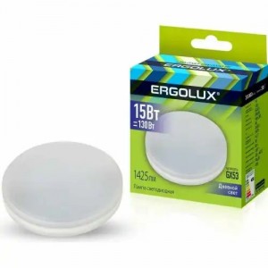 Лампа светодиодная GX53 15W(130W) 220V дневной свет ERGOLUX 14240 ERGOLUX