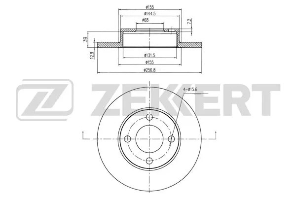 ДИСК ТОРМ. ПЕРЕД. AUDI 80 IV 86- 90 II 87- 100 76- BS-5071 ZEKKERT