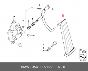 педаль акселератора!\ BMW 3' E36/E46/Z3 35 41 1 158 660 BMW