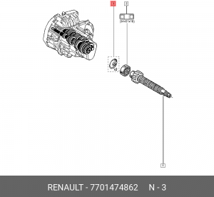 маслоотражатель КПП вторичного вала! 2шт.\ Renault 7701474862 RENAULT