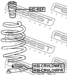 Проставка пружины нижняя HONDA CR-V RE7 2008-2011 HSI-CRVLOWFL HSI-CRVLOWFL FEBEST