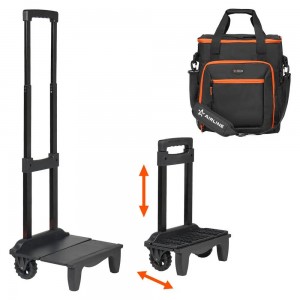 Сумка изотермическая 48л 34х48х10см черно-оранжевая на колесах AIRLINE ADCB013 AIRLINE