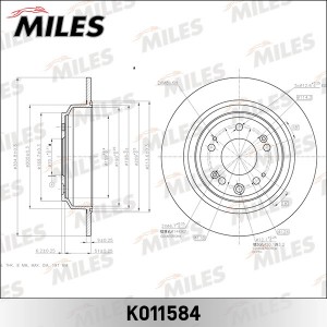 Диск тормозной задний D305мм. HONDA ACCORD 2.4 08- (TRW DF6678) K011584 K011584 MILES