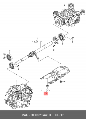 3C0521441D Теплозащитный экран 3C0 521 441 D VAG