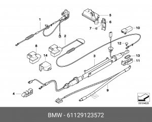 Переходный провод IBS ! \BMW 5' E60, E61, 6' E63, E64 61 12 9 123 572 BMW