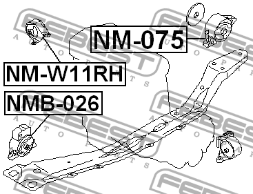 Опора двигателя NM-W11RH NM-W11RH FEBEST