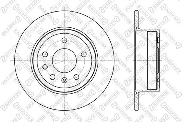 диск тормозной задний!\ Opel Omega 1.8-3.0 87> 6020-3610-SX STELLOX