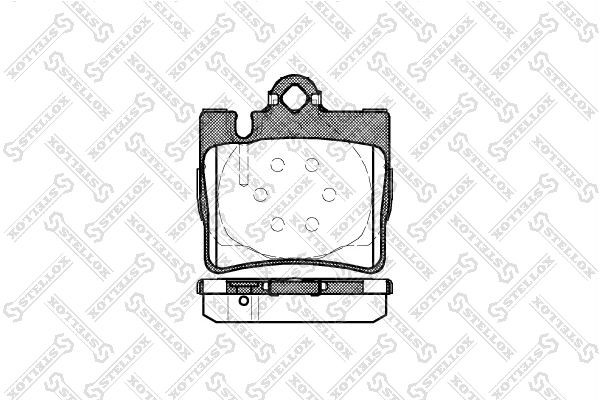 колодки дисковые з.! с антискрип. пластинами\ MB W220 2.8-6.0/3.2CDi 98-05 781-000B-SX STELLOX