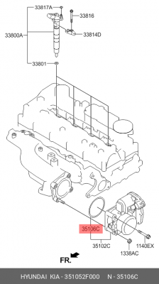 Прокладка дроссельной заслонки 351052F000 HYUNDAI KIA