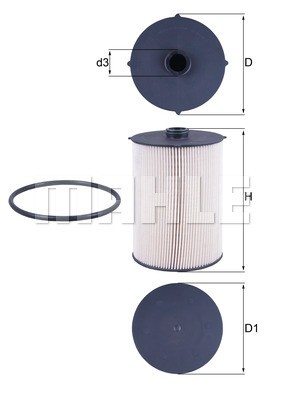 фильтр топливный сепаратор!\ IVECO STRALIS 2011- KX481D MAHLE KNECHT